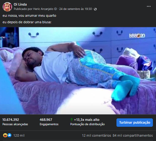 Resultados da Postagem em Oi linda